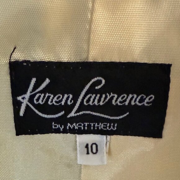 KAREN LAWRENCE WOMEN'S 2PC JACKET DRESS SZ10 YELLOW-METALLIC-US, IMPORTED FABRIC - Picture 8 of 15